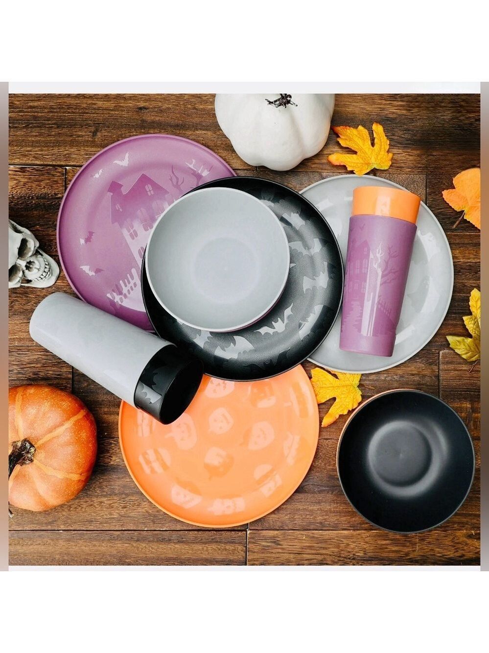 Mainstays Black Bat Dinnerware 3 Piece Set - Picture 15 of 16